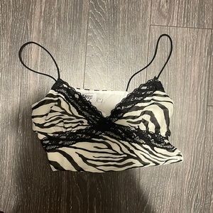 Princess Polly zebra lace trim top
